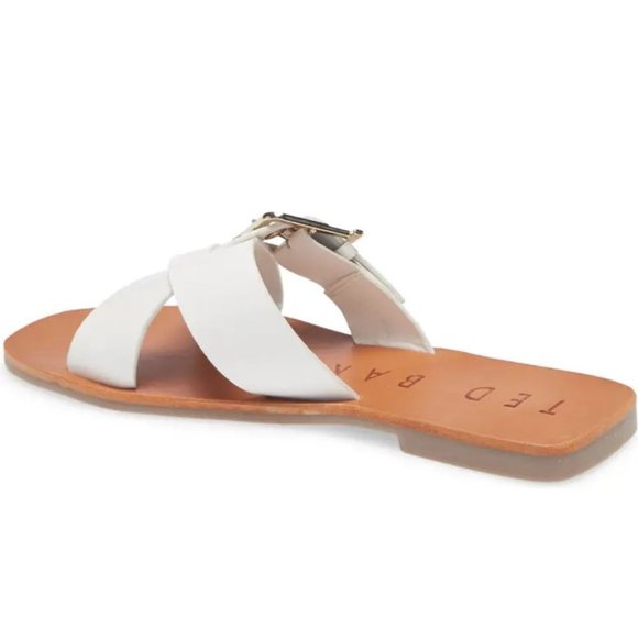 NEW TED BAKER Joseei buckle-embellished leather sandals 6.5 and 7.5 - Picture 2 of 8
